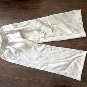 Gray Wide-Leg Sweatpants